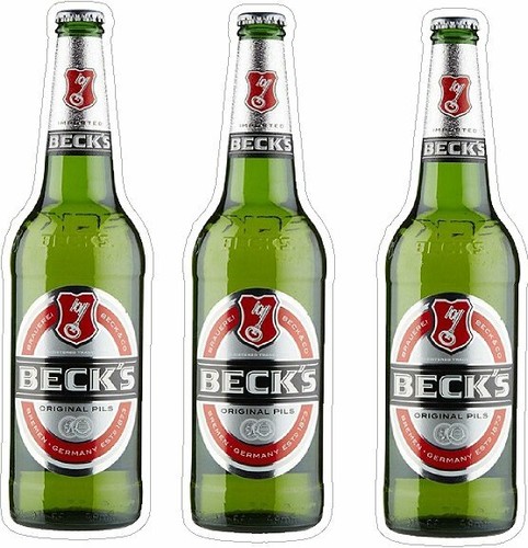 Becks lager beer bottles - beer,