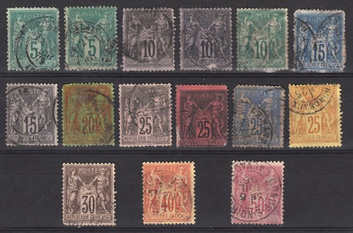 France old stamp set francaise - france,