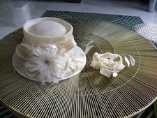 smart ladies wedding hat and matching fascinator from john lewis