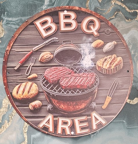 Aluminium wall sign - sign, bbq