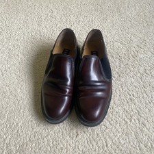 Men's Leather Shoes Slip On Ravel Size 44/9.5 Chestnut Brown