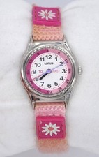 Lorus Girls Pink Time Teacher Quartz Watch Nylon Material Strap Boxed