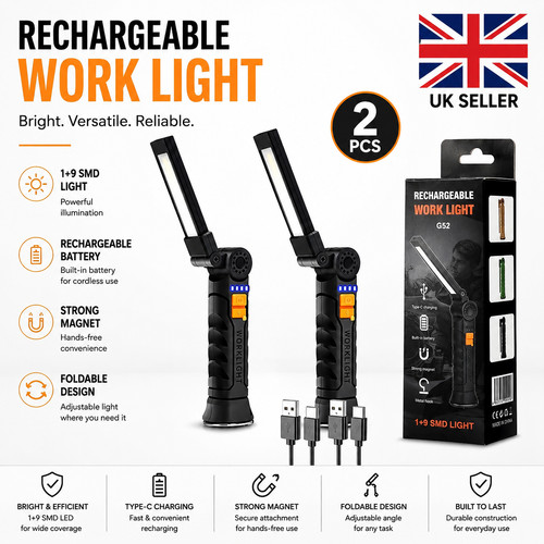 2pcs rechargeable magnetic - 2pcs,