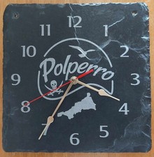 Polperro Slate Clock - Etched