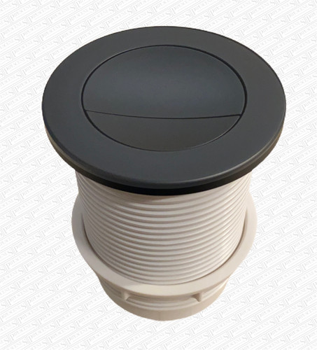 Black twin hose toilet push - twin,
