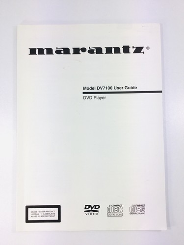 Marantz model dv7100 dvd - model,