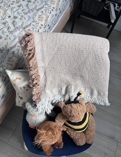 Large cotton bed throw - cotton,