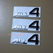 3x ALL4 Chrome Black Silver