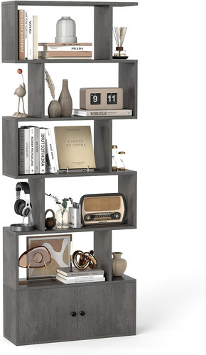 Wooden bookcase 6 - bookcase,, 5/6-tier