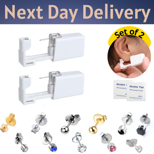 2pcs disposable ear - 2pcs, piercing