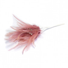 Diamante Feathers Corsage