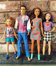 Barbie Ken Doll Bundle Stacie Skipper Redressed Sisters Mattel Brunette
