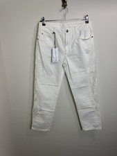 Ermanno Scervino Lace White Jeans Size 40 UK 8 New With Tags