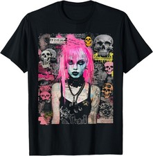 Pink Hair Punk Goth Witch With