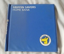 Vintage Griffin Savers Home Bank Folder with Midland Bank Griffin Savers Badge