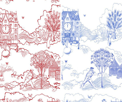 Toile chateau curtain - du,