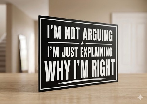 Funny metal wall sign - wall, a4