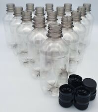 Clear Plastic 330ml PET Screw Cap Drinks Bottles Cordial Home Brew x 100