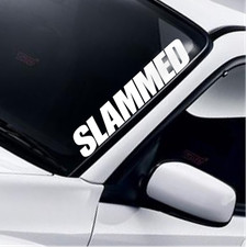 Slammed Car Windscreen Sticker