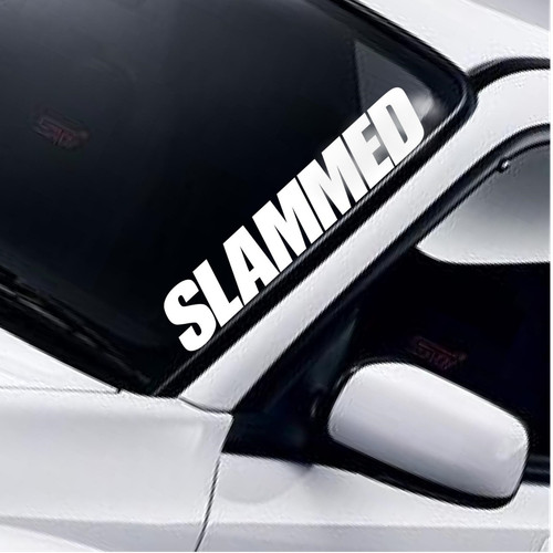 Slammed car windscreen - car, sticker