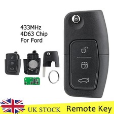 433MHz Remote Key Fob 3 Button For Ford Mondeo Focus C-max S-max Galaxy Fiesta
