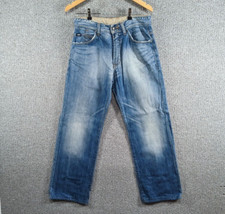 GAS Jonas Vintage Men's Medium Blue Straight Leg USA Denim Jeans Pants W32 L32