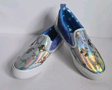 DISNEY PIXAR Womens Slip On Multi Colour Sneakers Shoes Size 10 GROUND UP 