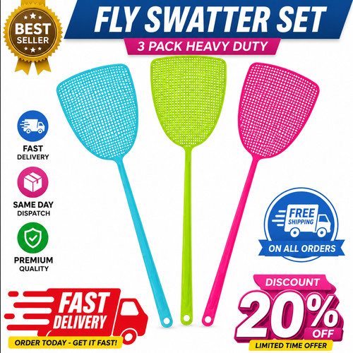 Pack fly swatter set - 3,