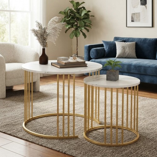 Stylish round nesting coffee - stylish,