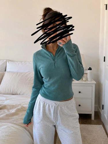 Primark teal green fleece - green,