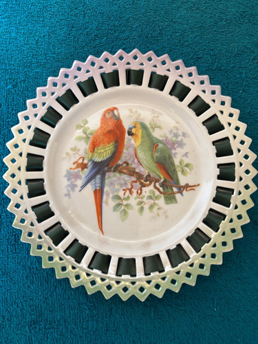 Vintage china ribbon plate - china,