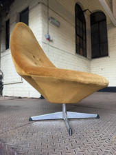 PAIR of rare vintage lounge swivel chairs designed by Arne Dahlén 1960s Heals