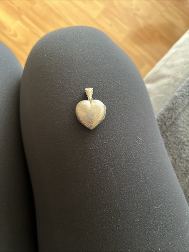 Antique silver heart - silver, locket