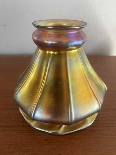 Steuben gold aurene lamp - steuben, shade