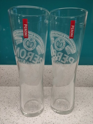 Peroni pint glasses - 4,