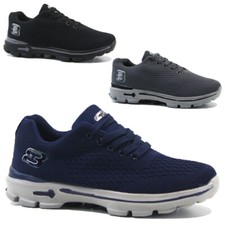 MENS RUNNING TRAINERS LACE UP WALKING CASUAL JOGGING GYM PUMPS SPORTS SHOES SIZE