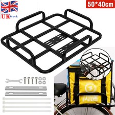 Delivery Bag Rack For Food Riders Ebike Motorcycle Metal Delivery Rack Bicycle
