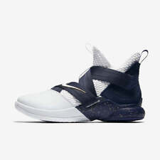 Nike Lebron Soldier XII SFG Basketball Boot/Shoe - White/Midnight Navy/Yellow