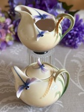 Franz Porcelain DRAGONFLY Milk Jug & Sugar Pot FZ00119 FZ00118 UNUSED! EXCELLENT