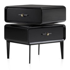 Auction *SINGLE* Florence Black Bedside Table (PAW-EM04)(1)