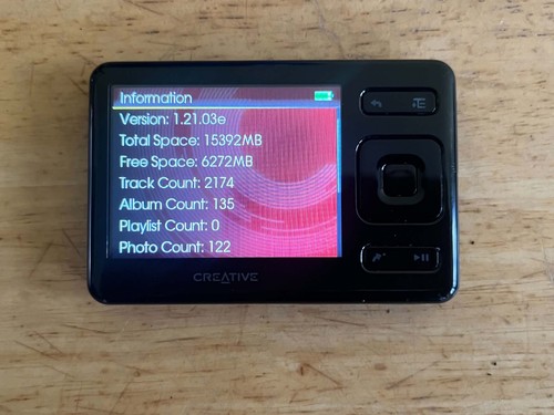 Creative zen 16gb mp3 mp4 - mx,