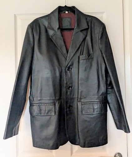 Vintage black real leather - black,