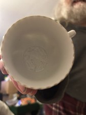 Unusual Crested China Cup With Photo Of Queen Victoria And The Crest Of Shankly