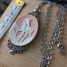 Large Unicorn Cameo Necklace
