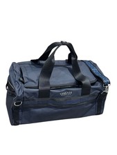Versace Duffle Bag Unisex Navy Faux Leather Weekender Gym Carry-On Backpack
