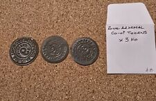 Royal Arsenal Co-op Tokens 1 No 6d and 2 No 3d (94)