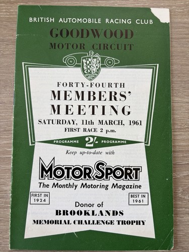 1961 goodwood motor racing - motor,