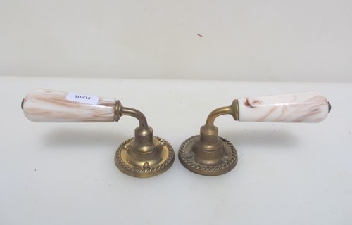 Vintage brass lever - brass,