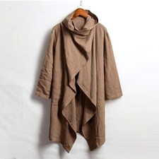 Cotton And Linen Cape Long