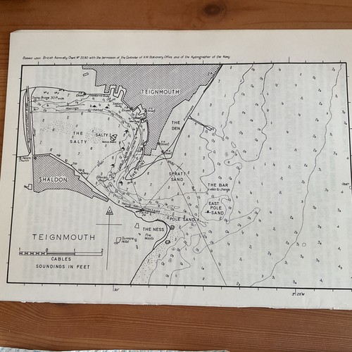 Vintage sea chart nautical - /,